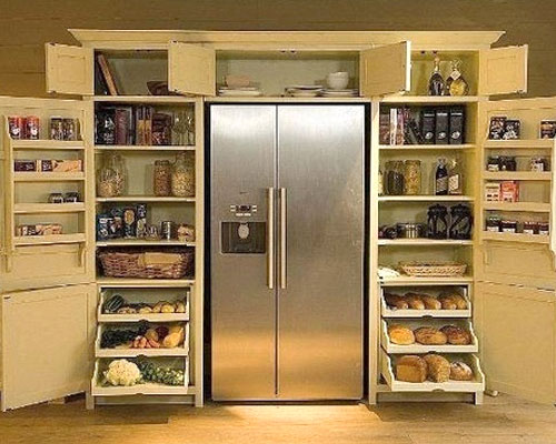 Pantry Cabinets Around Refrigerator